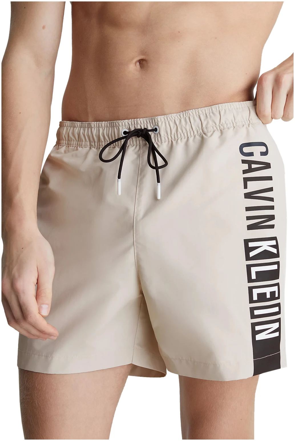 Calvin Klein - Ανδρικό Μαγιό Σορτς Drawstring Intense Power KM0KM00991-ACE Μπέζ