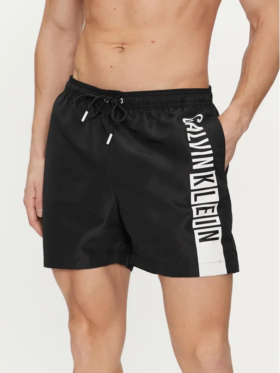Calvin Klein - Ανδρικό Μαγιό Σορτς Drawstring Intense Power KM0KM00991-BEH Μαύρο