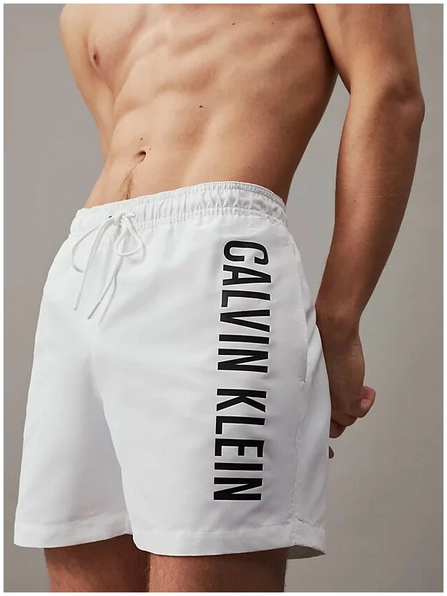 Calvin Klein - Ανδρικό Μαγιό Σορτς KM0KM01004-YCD Λευκό