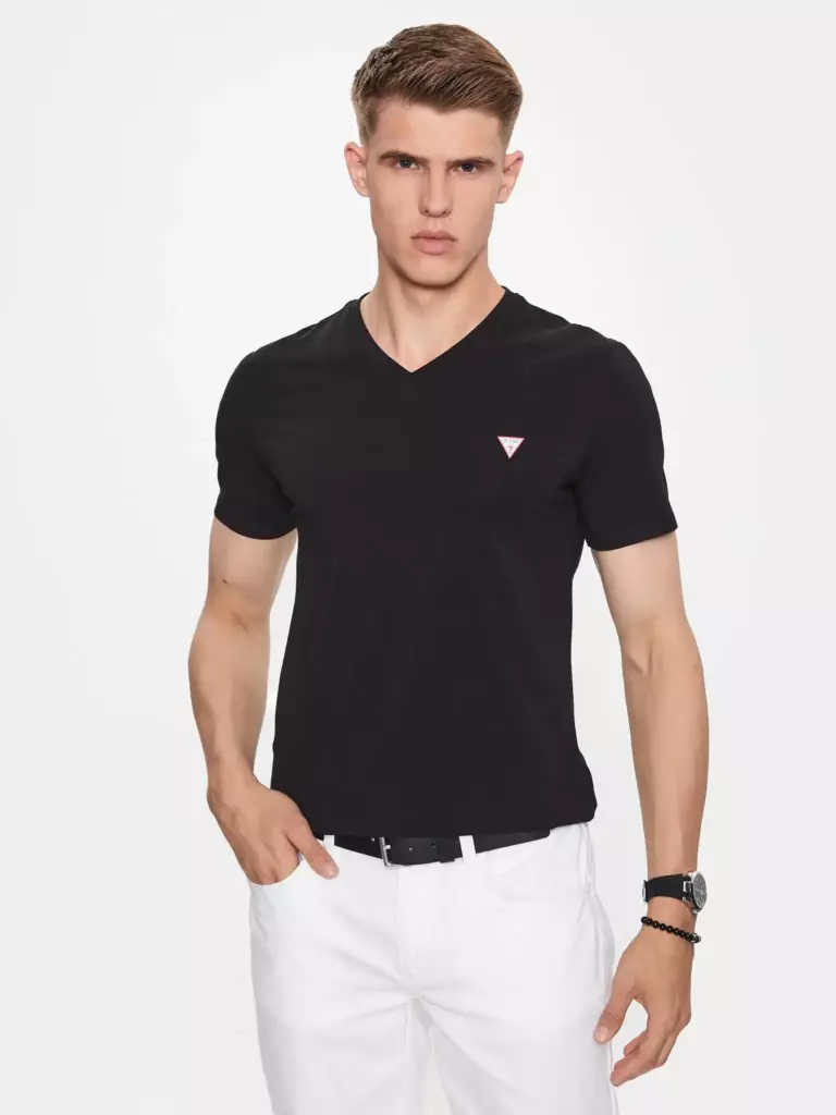 Guess - Ανδρικό T-shirt Slim Fit M2YI32J1314-JBLK Μαύρο