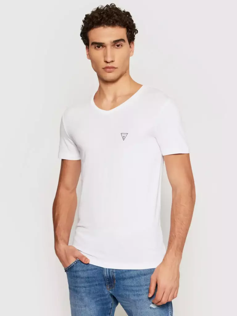 Guess - Ανδρικό T-shirt Slim Fit U97M01JR003-A009 Λευκό