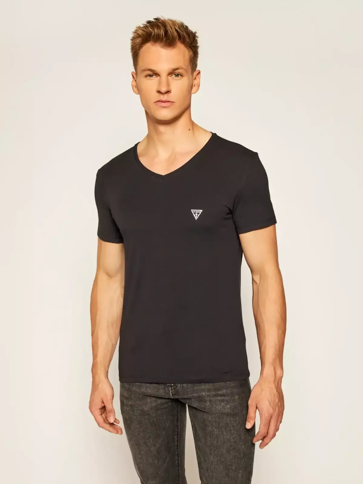 Guess - Ανδρικό T-shirt Slim Fit U97M01JR003-A996 Μαύρο