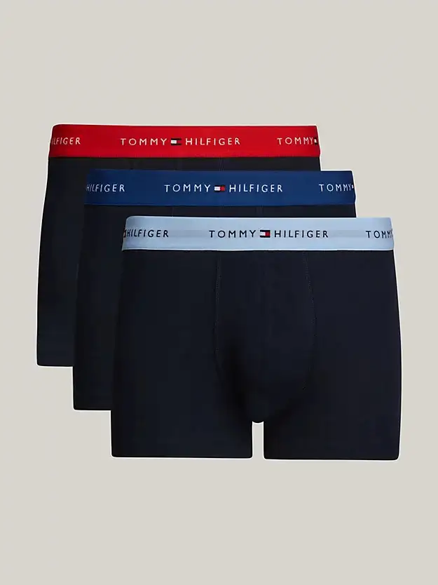 Tommy Hilfiger - Ανδρικά Μποξεράκια 3Pack Wb Trunk UM0UM02763-0XZ Μπλε