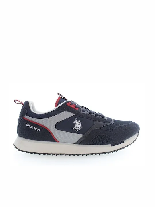 U.S. Polo Assn. - Ανδρικά Sneakers ETHAN001-DBL-RED04 Μπλε Ναυτικό
