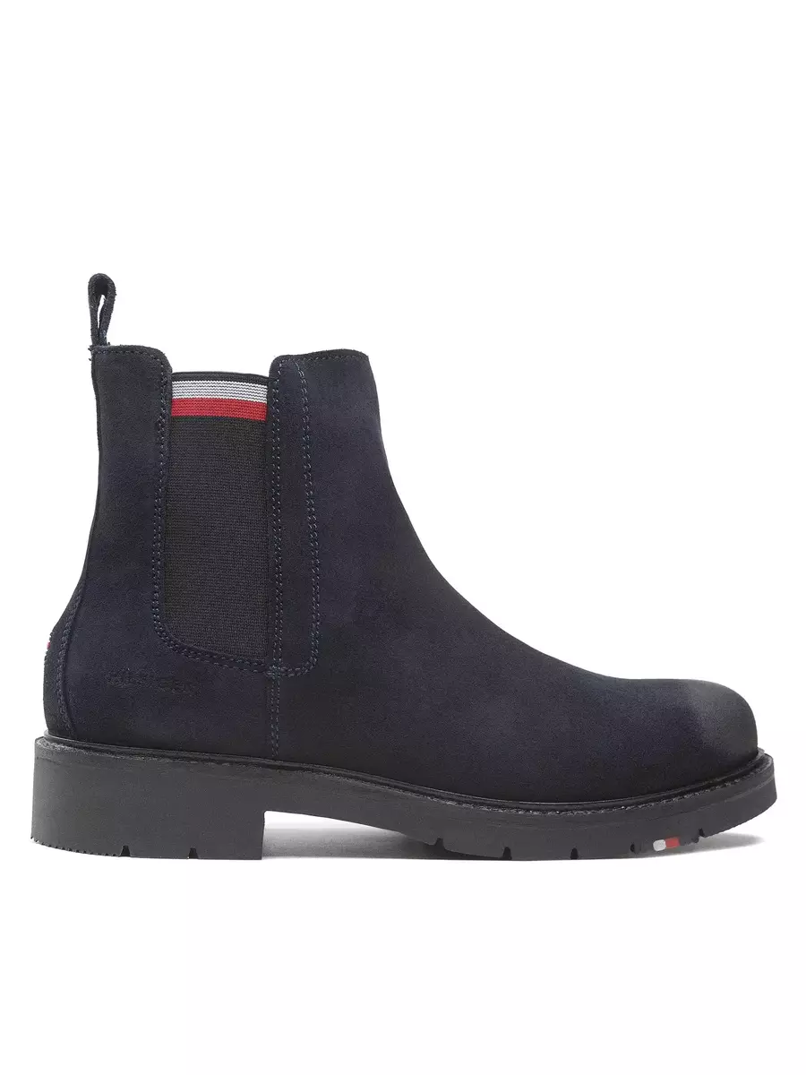 Tommy Hilfiger - Suede Ανδρικά Chelsea Μποτάκια FM0FM04202-DW5 Desert Sk Μπλε