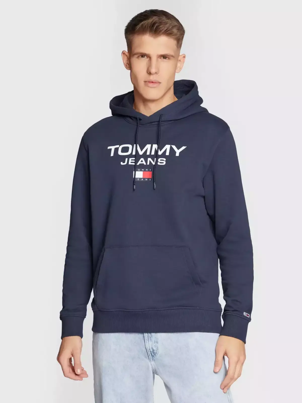Tommy Hilfiger - Ανδρικό Φούτερ με Κουκούλα και Τσέπες DM0DM15692-C87 Μπλε Ναυτικό
