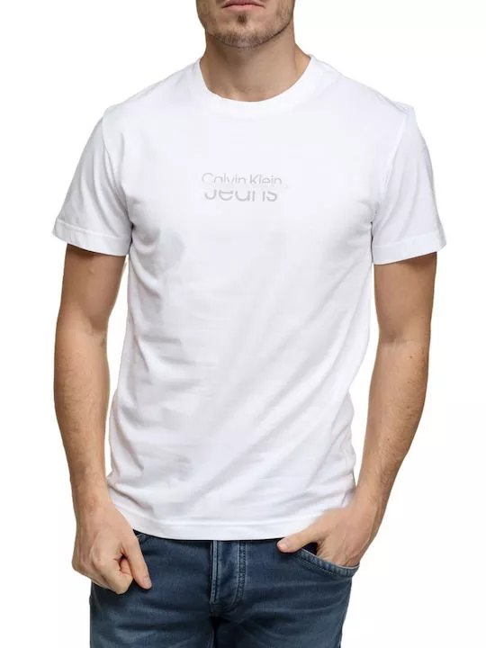 Calvin Klein - Ανδρικό T-shirt με Λογότυπο J30J322504-YAF Λευκό