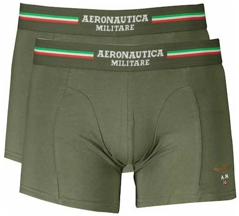 Aeronautica Militare - Ανδρικά Μποξεράκια 2Pack SCOBX002J508-07001 Πράσινo