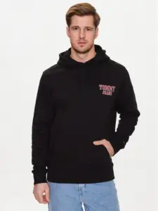 Tommy Hilfiger - Ανδρικό Φούτερ με Κουκούλα DM0DM16365-BDS Μαύρο