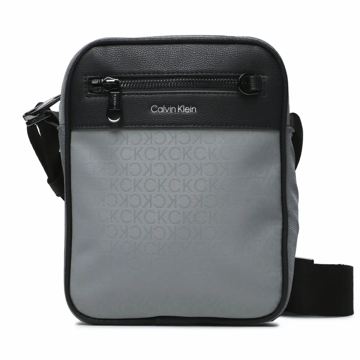 Calvin Klein - Reporter S Ανδρική Τσάντα Ώμου / Χιαστί K50K510566-01W σε Γκρι χρώμα
