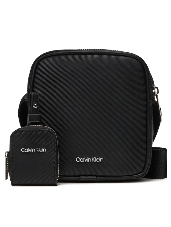 Calvin Klein - Ανδρική Τσάντα Ώμου / Χιαστί Ck Est. Pu Cube Reporter K50K511861-BEH Μαύρο