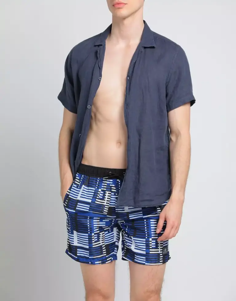 Karl Lagerfeld - Ανδρικό Μαγιό Σορτς KL20MBL02-NAVY Μπλε