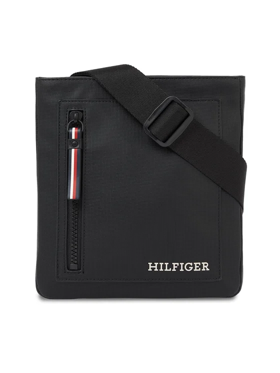 Tommy Hilfiger - Ανδρική Τσάντα Ώμου / Χιαστί Th Pique Mini Crossover AM0AM11783-BDS Μαύρο