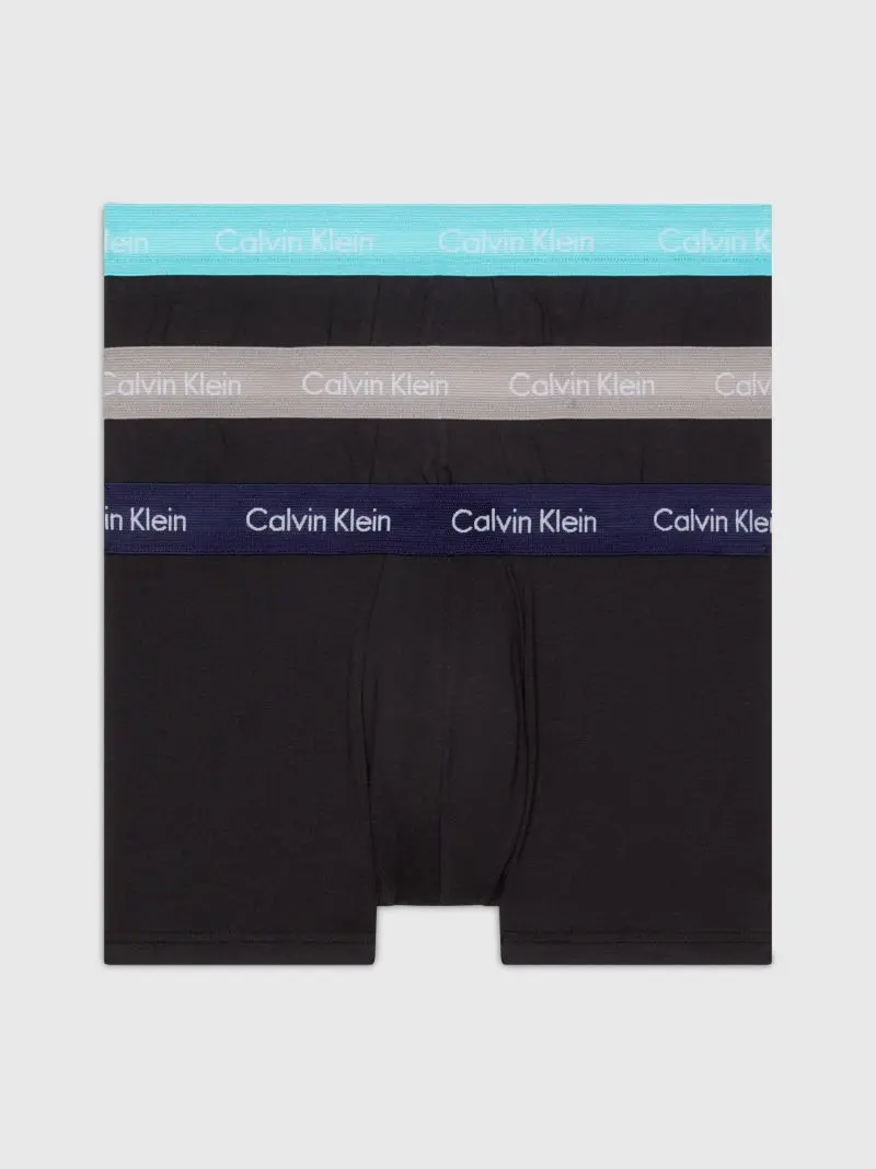 Calvin Klein - Ανδρικά Μποξεράκια Low Rise Trunk 3Pack 0000U2664G-MXW Τιρκουάζ Μπεζ Μωβ