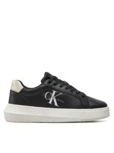 Calvin Klein - Γυναικεία Sneakers Chunky Cupsole Laceup Lth Ml Mtl YW0YW01476-0GQ Mαύρο