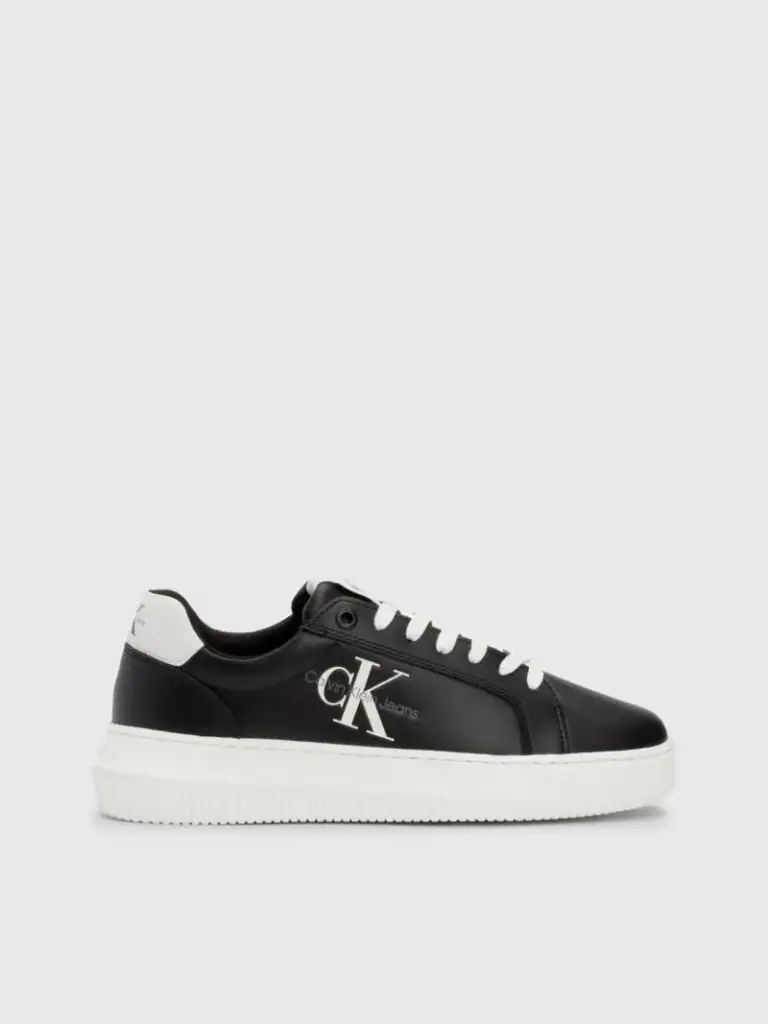 Calvin Klein - Γυναικεία Δερμάτινα Sneakers Chunky Cupsole Mono Wn YW0YW00823-BDS Μαύρο