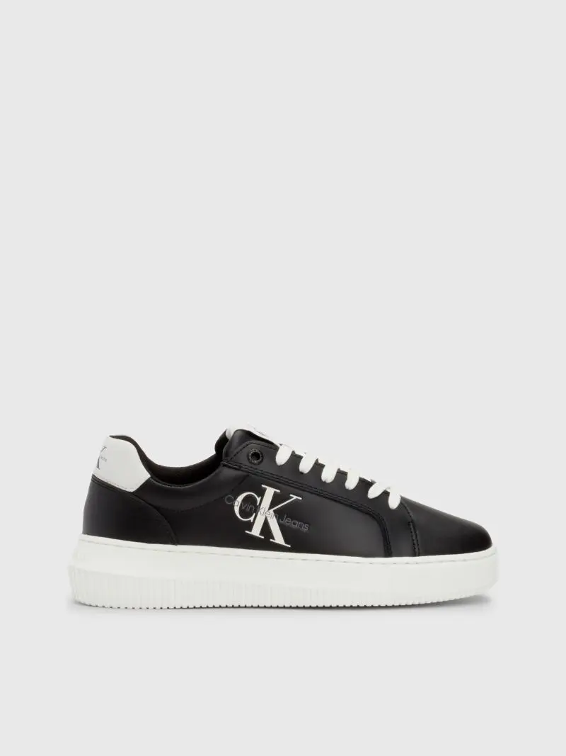 Calvin Klein - Γυναικεία Δερμάτινα Sneakers Chunky Cupsole Mono Wn YW0YW00823-BDS Μαύρο