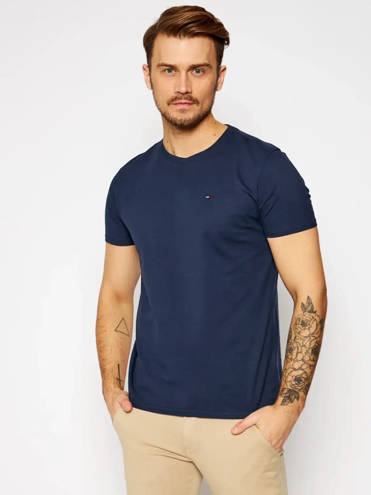 Tommy Hilfiger -  Ανδρικό T-shirt Tjm Original Jersey Tee Regular Fit DM0DM04411-002 Μπλε Ναυτικό