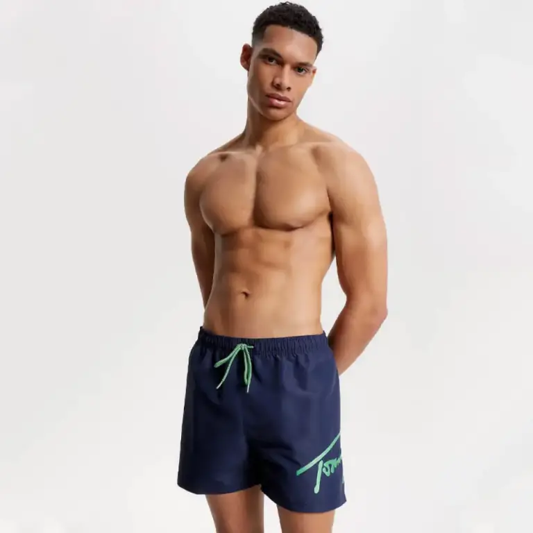 Tommy Hilfiger - Ανδρικό Μαγιό Σορτς Sf Medium Drawstring UM0UM02862-C87 Μπλε Σκούρο