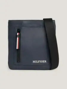 Tommy Hilfiger - Ανδρική Τσάντα Ώμου / Χιαστί Th Pique Mini Crossover AM0AM11783-DW6 Μπλε Ναυτικό