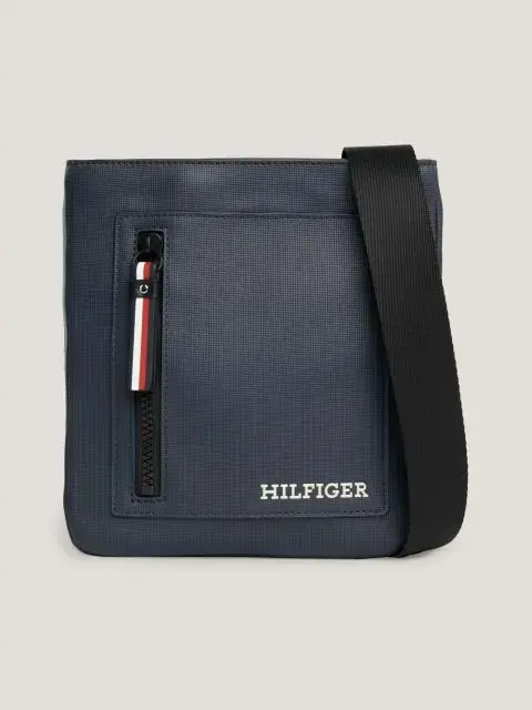 Tommy Hilfiger - Ανδρική Τσάντα Ώμου / Χιαστί Th Pique Mini Crossover AM0AM11783-DW6 Μπλε Ναυτικό