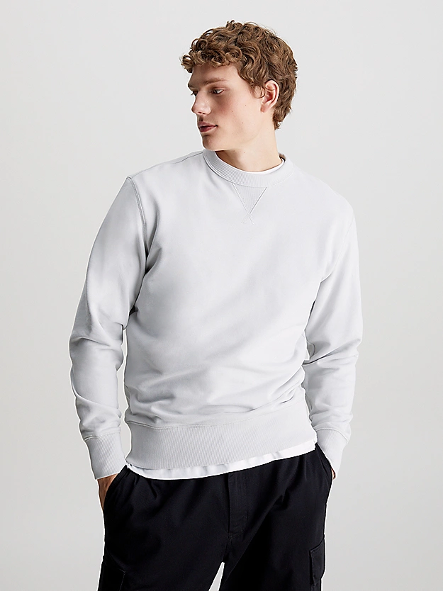 Calvin Klein - Badge Ανδρικό Φούτερ Regular Fit J30J323426-PC8 Γκρι