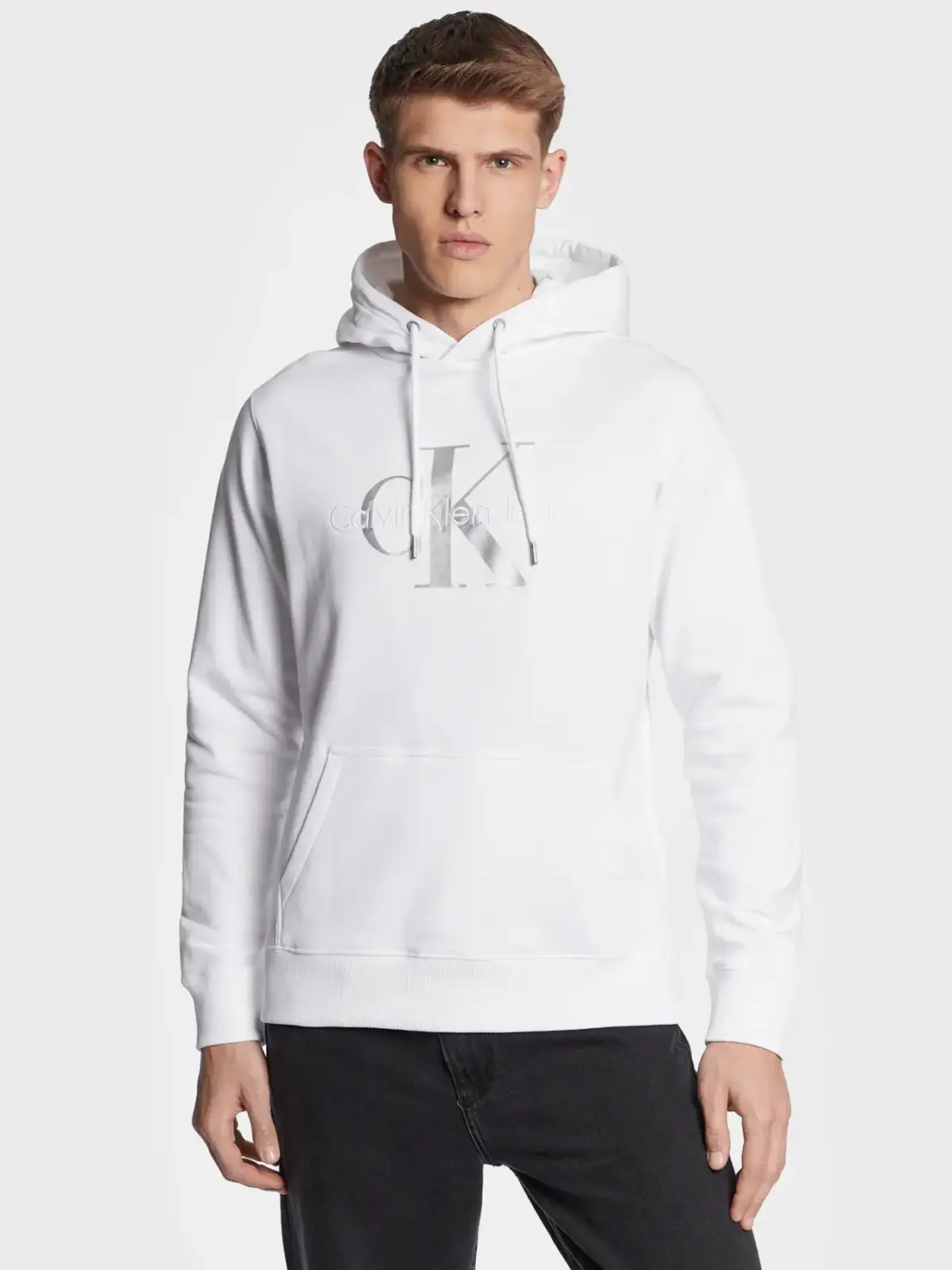 Calvin Klein - Ανδρικό Seasonal Monogram Φούτερ J30J320805-OK6 Λευκό