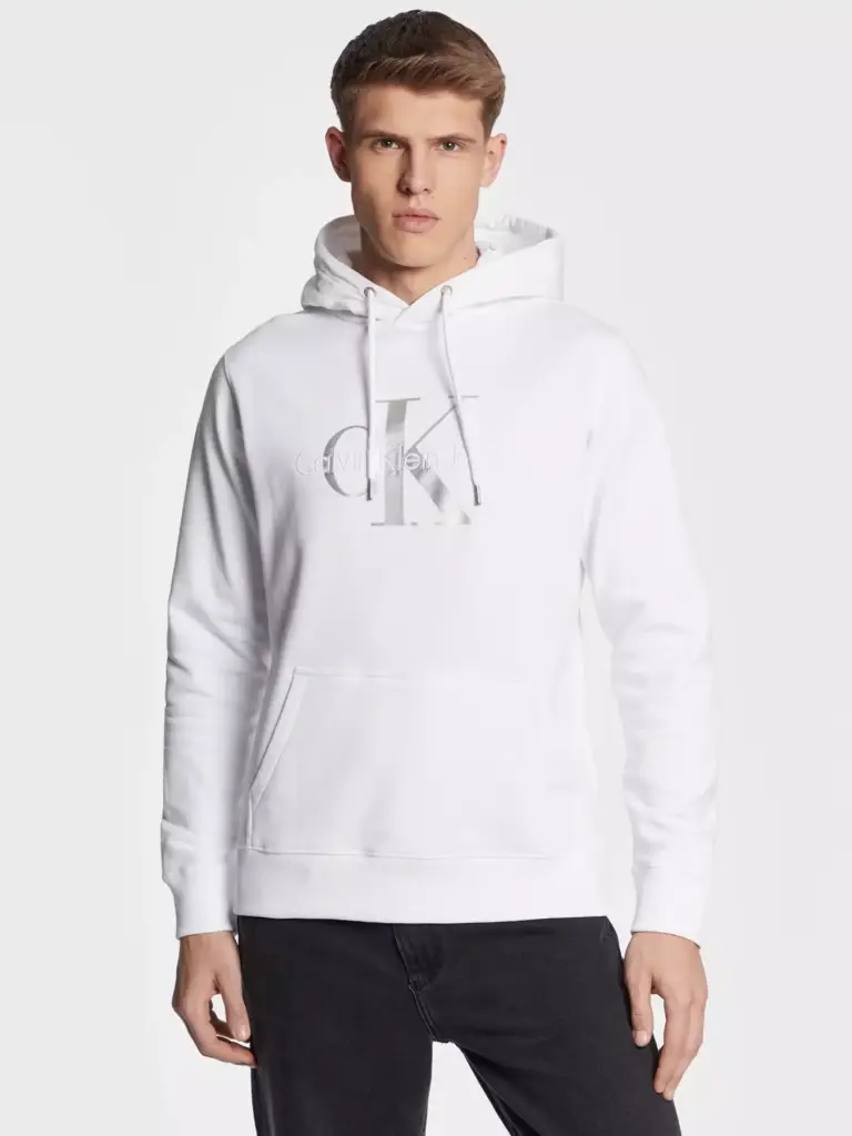 Calvin Klein - Ανδρικό Seasonal Monogram Φούτερ J30J320805-OK6 Λευκό