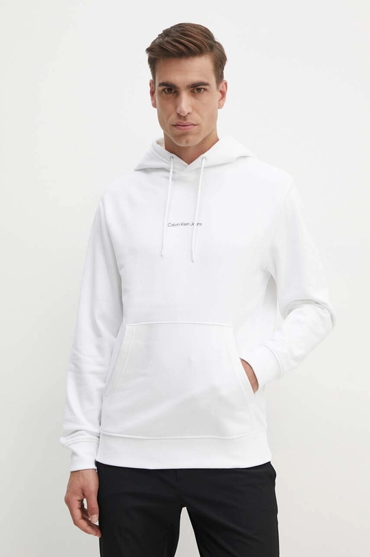 Calvin Klein -  Ανδρικό Φούτερ Grid Monogram Regular Fit J30J325639-YAF Λευκό