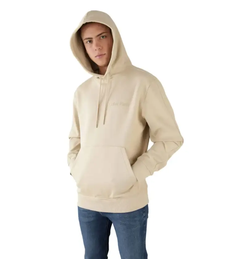 Calvin Klein -  Ανδρικό Φούτερ Institutional Regular Fit J30J325626-RAE Μπεζ