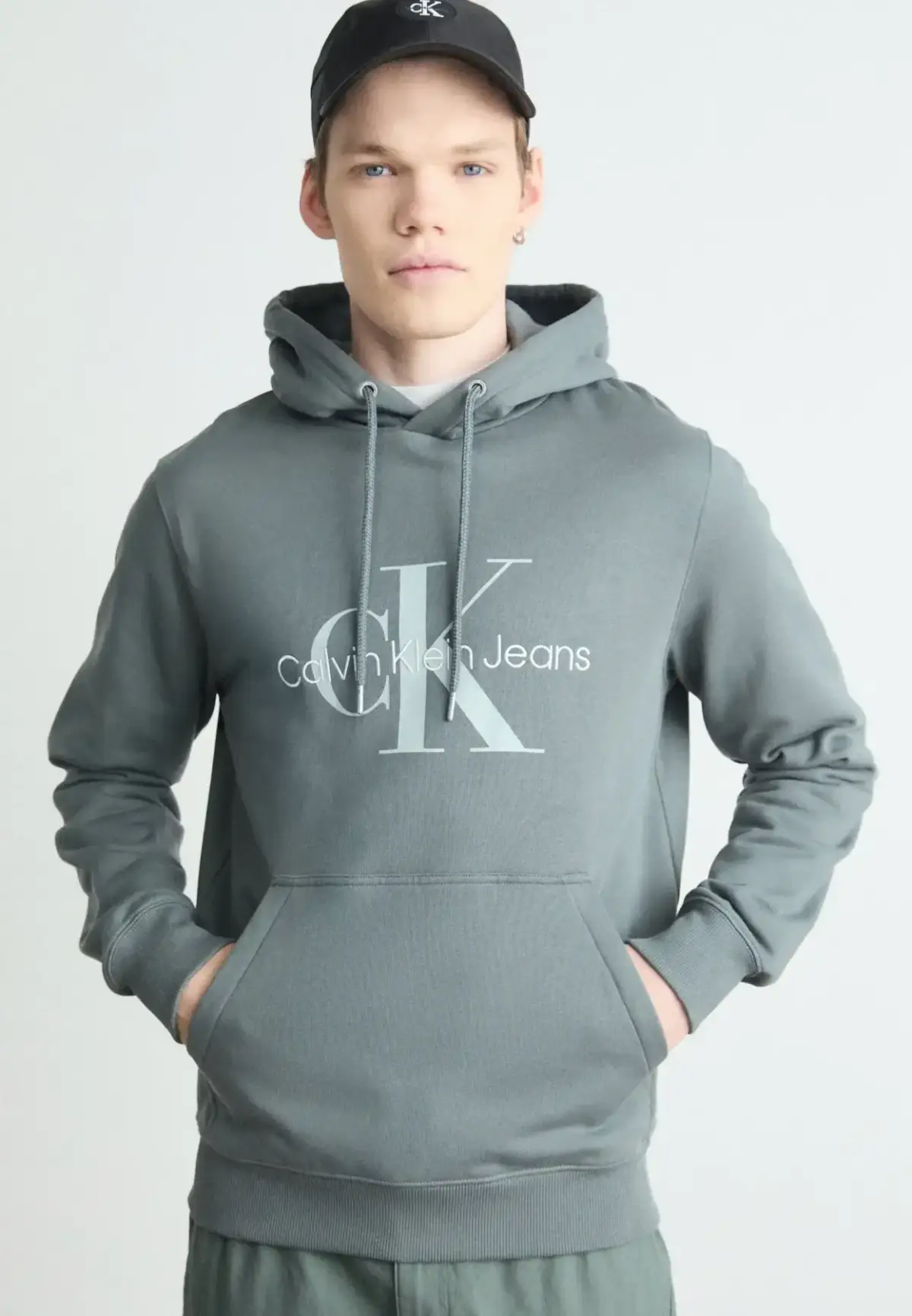 Calvin Klein - Ανδρικό Seasonal Monogram Φούτερ J30J320805-PSL Πράσινο