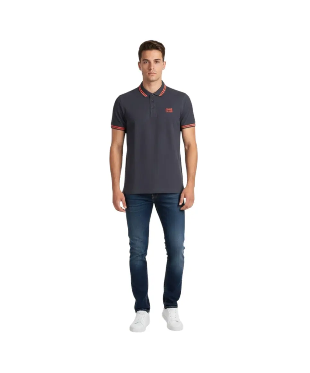 Cavalli Class - Ανδρική Μπλούζα Κοντομάνικη Polo Πικέ QXT64YKB002-04926 Μπλε