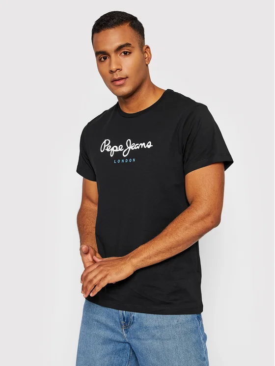 Pepe Jeans - Ανδρικό T-shirt Eggo Regular Fit PM508208-999 Μαύρο