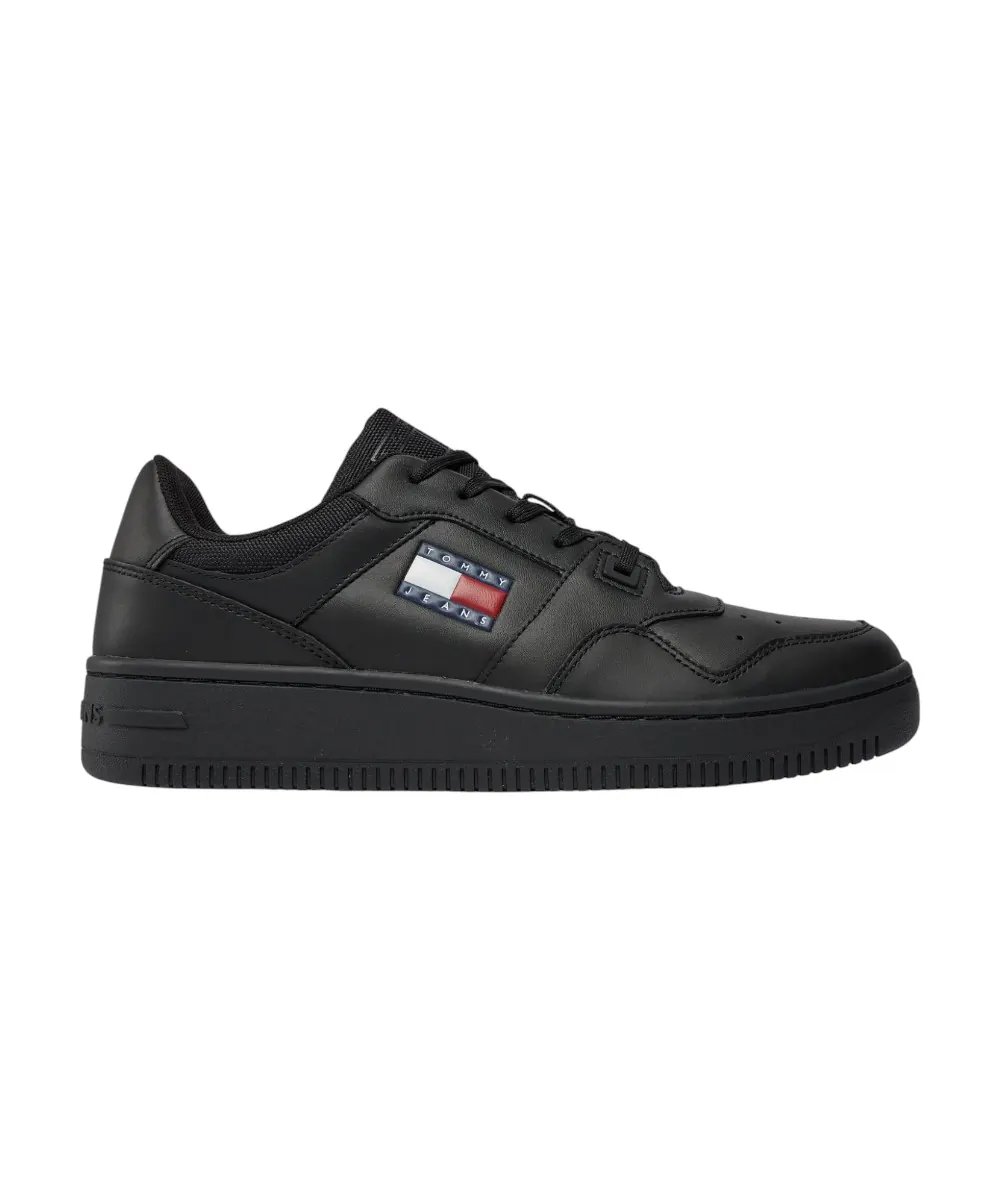 Tommy Hilfiger - Ανδρικά Δερμάτινα Sneakers Tjm Retro Basket Ess EM0EM01395-BDS Μαύρο