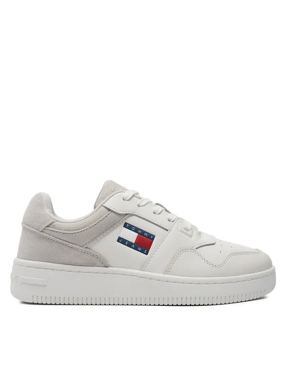 Tommy Hilfiger - Γυναικεία Sneakers Retro Basket Mix EN0EN02653-P06 Λευκό