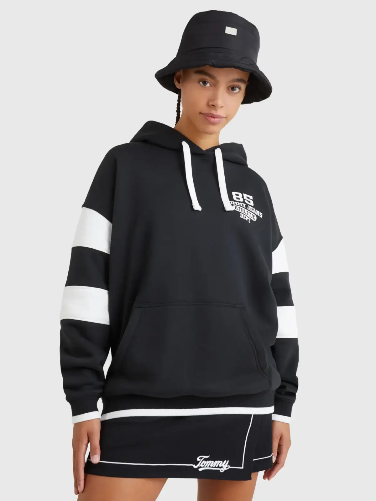 Tommy Hilfiger - Γυναικείο Φούτερ με Κουκούλα DW0DW14860-BDS Μαύρο