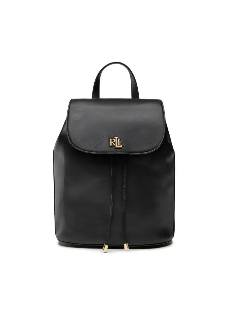 Ralph Lauren - Γυναικεία Δερμάτινη Τσάντα Πλάτης Winny 25 431876726001 Μαύρο