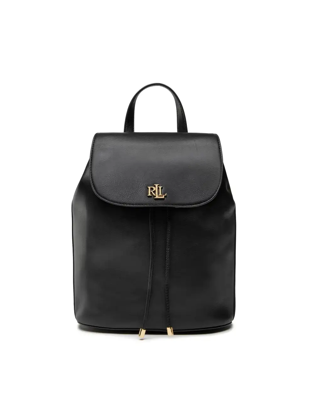 Ralph Lauren - Γυναικεία Δερμάτινη Τσάντα Πλάτης Winny 25 431876726001 Μαύρο