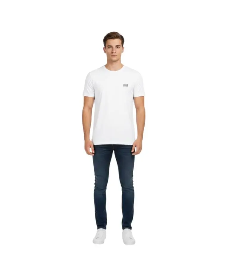 Cavalli Class - Ανδρική Μπλούζα T-Shirt Κοντομάνικη Regular Fit QXO03AJD003-00053 Λευκό