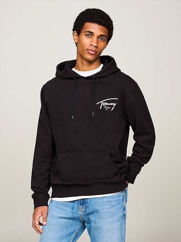 Tommy Hilfiger - Ανδρικό Φούτερ με Κουκούλα DM0DM19229-BDS Μαύρο
