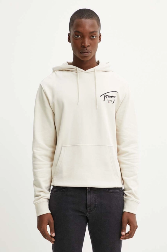 Tommy Hilfiger - Ανδρικό Φούτερ με Κουκούλα DM0DM19229-YBR Eκρού