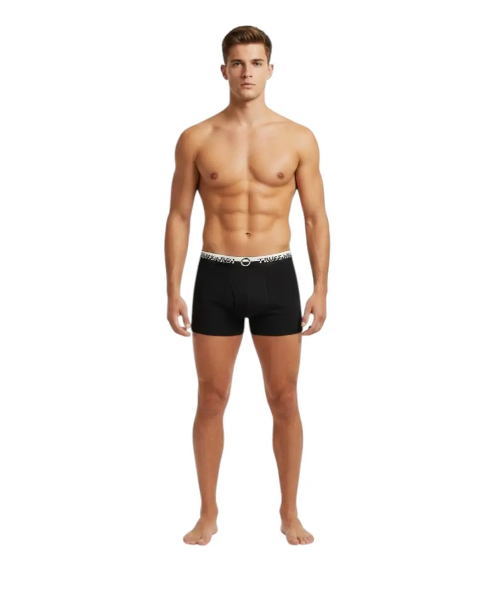 Trussardi Jeans- Ανδρικά Μποξεράκια 2Pack TRU2UTR03-03BLAC Μαύρο