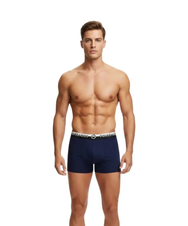 Trussardi Jeans- Ανδρικά Μποξεράκια 2Pack TRU2UTR03-17NAVY Μπλε