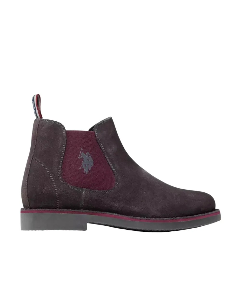 U.S. Polo Assn. - Ανδρικά Μποτάκια Σουέτ με λάστιχο MUST001/MBS2-DGR001 Γκρι