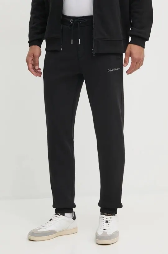 Calvin Klein - Fleece Monogram Παντελόνι Φόρμας J30J325658-0GM Μαύρο