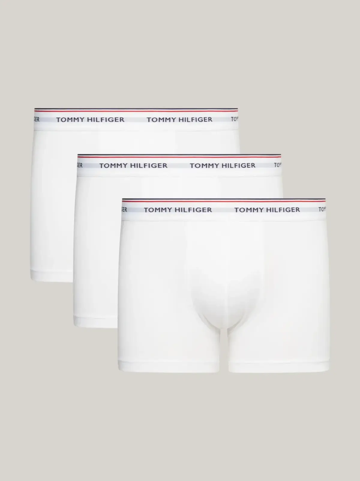 Tommy Hilfiger - Ανδρικά Μποξεράκια 3Pack Stretch Cotton Logo Trunks UM0UM02761-05E Λευκό