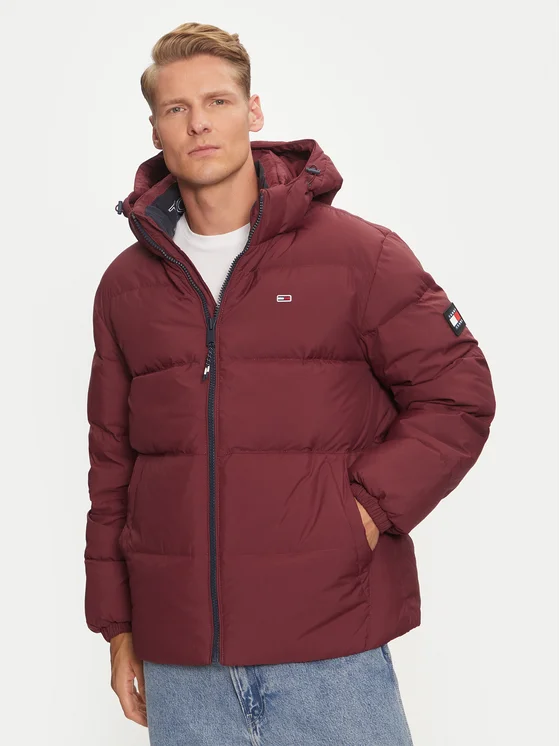 Tommy Hilfiger - Ανδρικό Αδιάβροχο Μπουφάν Tjm Essential Down Regular Fit DM0DM19786-VLP Μπορντό