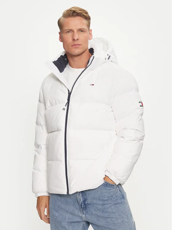 Tommy Hilfiger - Ανδρικό Αδιάβροχο Μπουφάν Tjm Essential Down Regular Fit DM0DM19786-YBR Λευκό