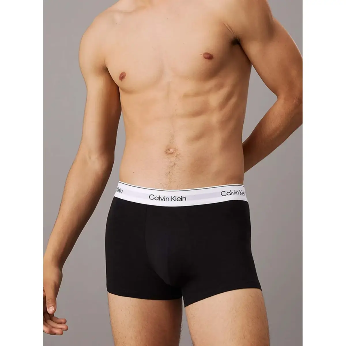 Calvin Klein - Ανδρικά Μποξεράκια 3Pack Icon Cotton Stretch LV00NB4392-UB1 Μαύρο