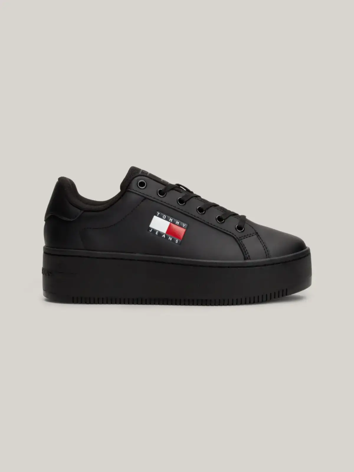 Tommy Hilfiger - Γυναικεία Δερμάτινα Sneakers Tjw Flatform Ess EN0EN02518-BDS Μαύρο